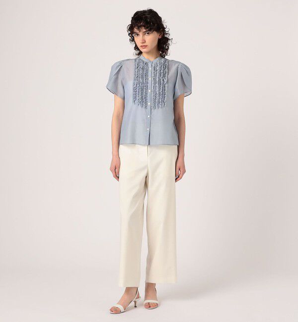 TOMORROWLAND collection「コットンシルクシャンブレー ペタルスリーブブラウス」|シャツ・ブラウス|