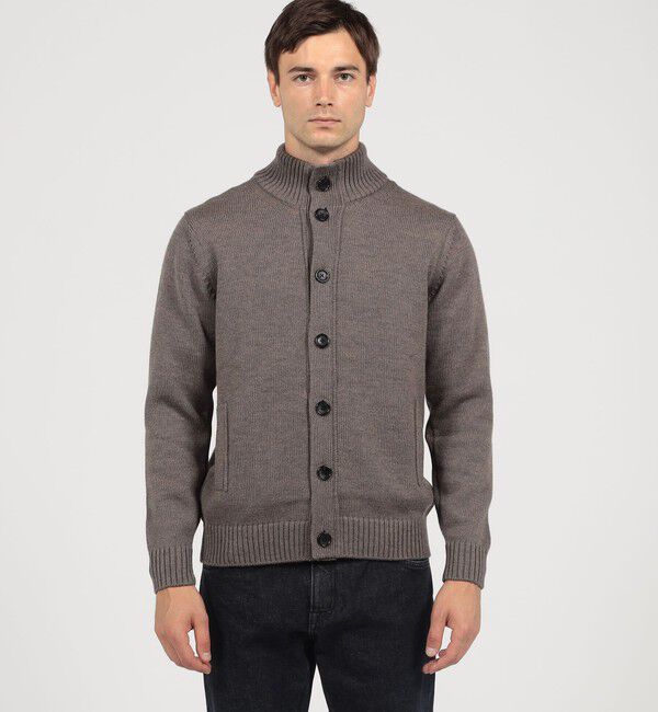 TOMORROWLAND MENS「TOMORROWLAND tricot ウール スタンドカラーニットカーディガン」|カーディガン|