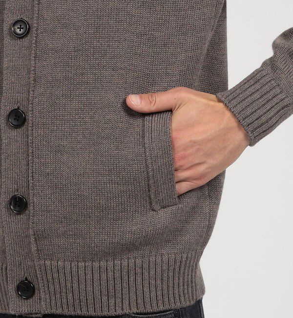 TOMORROWLAND MENS「TOMORROWLAND tricot ウール スタンドカラーニットカーディガン」|カーディガン|