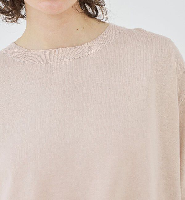 GALERIE VIE「プレーンコットン クルーネックプルオーバー」|ニット・セーター|