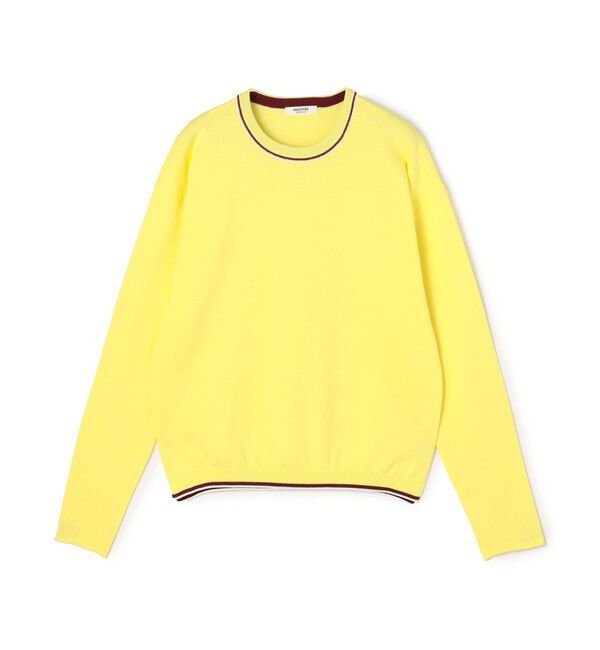 MACPHEE「ドライコットン クルーネックプルオーバー」|ニット・セーター|24 イエロー系