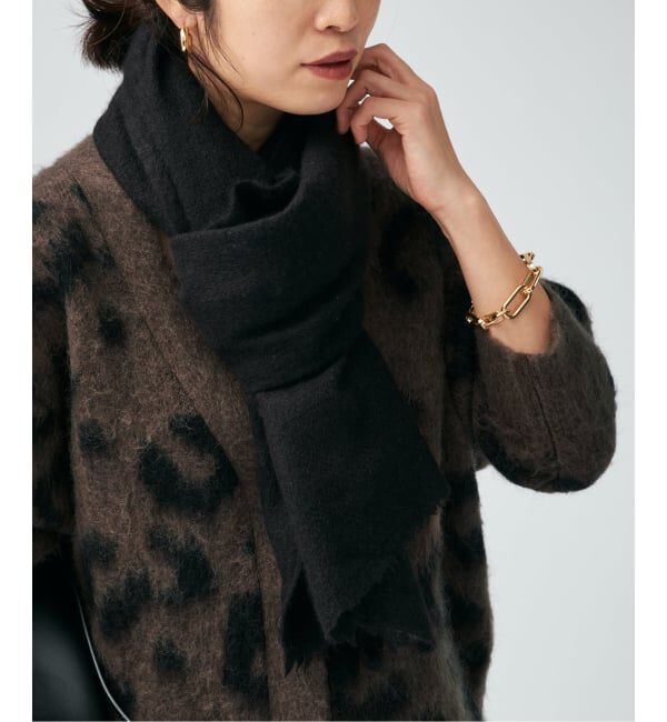 VERMEIL par iena「DELRUBY デルルビー Earth Cloud Handspun 60*190cm」|ストール|ブラック