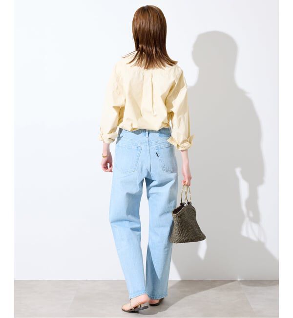 SLOBE IENA「《追加2》ROYAL NAVY/ロイヤルネイビー SLOBE別注 バンドカラーシャツ」|シャツ・ブラウス|