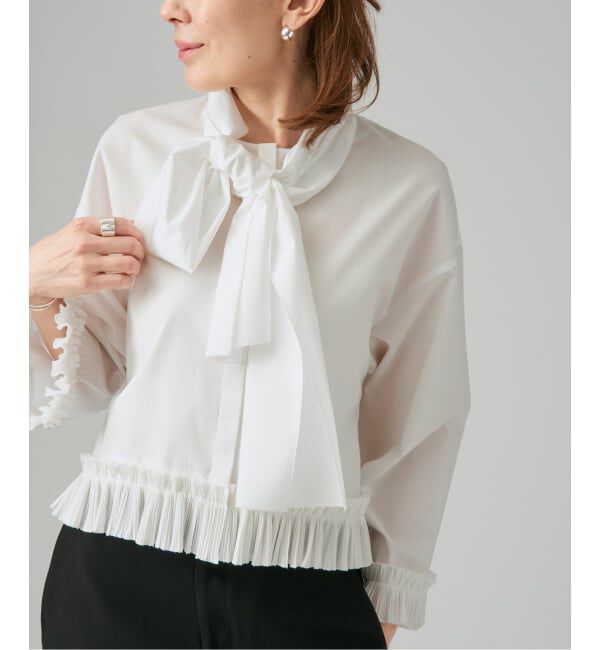 VERMEIL par iena「プリーツボウタイブラウス」|シャツ・ブラウス|