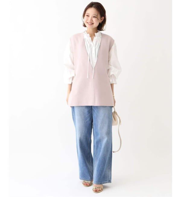 SLOBE IENA「《WEB限定/追加2予約》タイプライターフリルブラウス」|シャツ・ブラウス|