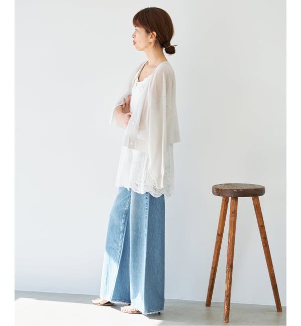 IENA「《WEB限定/追加3予約》アンティークチュールバテンキャミ」|キャミソール|