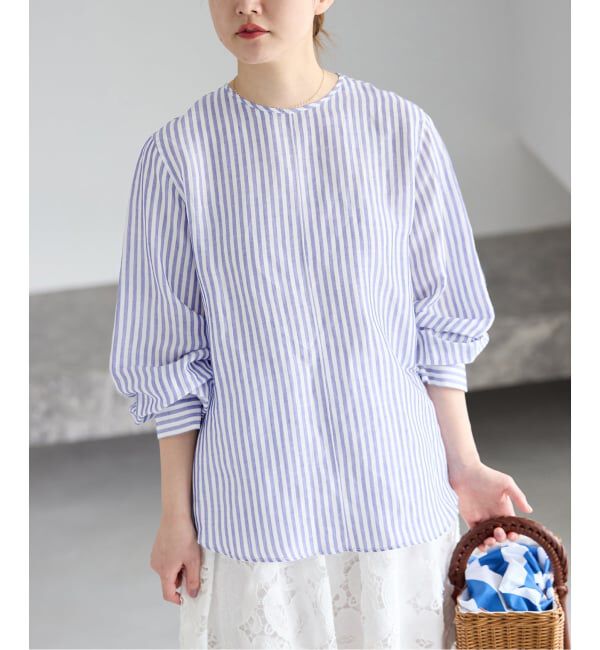 IENA「《新色/WEB限定/追加3》ラミーリヨセルノーカラーブラウス」|シャツ・ブラウス|