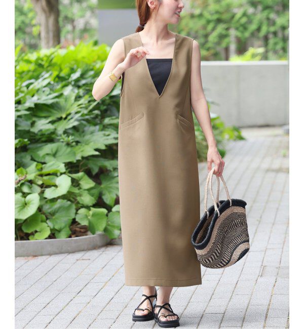 JOURNAL STANDARD relume「ウォッシャブルダブルクロスジャンパースカート」|ワンピース|ブラウン A