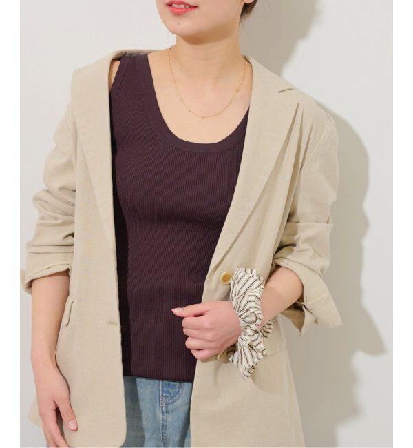 JOURNAL STANDARD relume「《追加》Vis/Polyクルーネックリブタンクトップ」|タンクトップ|ブラウン