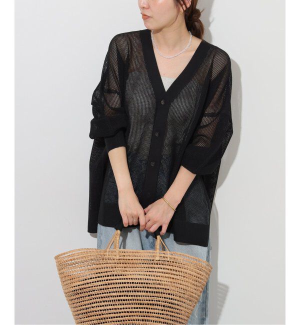 JOURNAL STANDARD relume「メッシュカーディガン」|カーディガン|ブラック