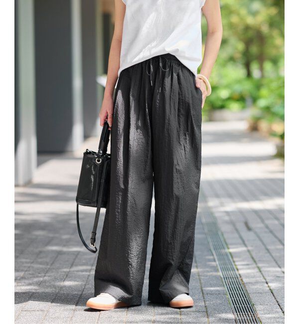 JOURNAL STANDARD relume「ライトナイロンワイドパンツ」|その他|ブラック