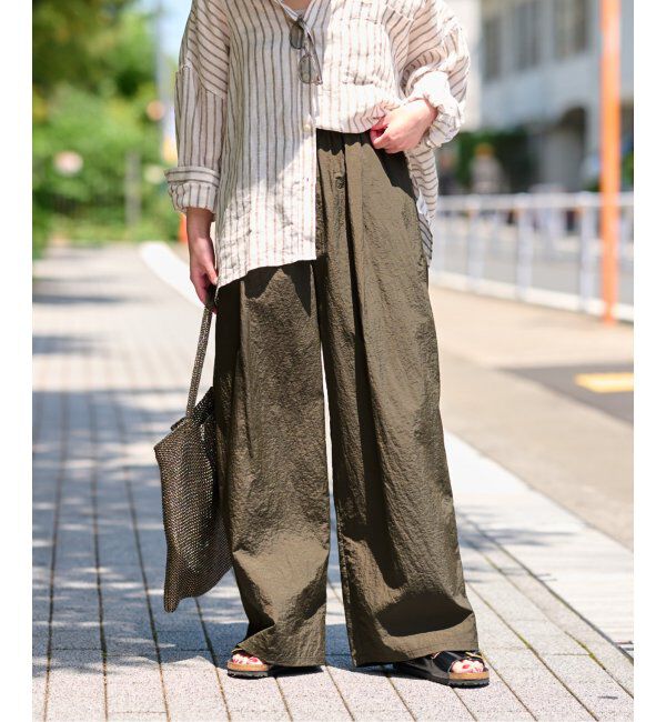 JOURNAL STANDARD relume「ライトナイロンワイドパンツ」|その他|カーキ