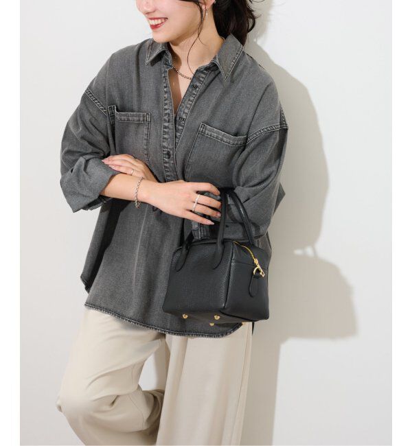 JOURNAL STANDARD relume「《WEB限定追加 / 新色》デニムプルオーバーシャツ」|シャツ・ブラウス|ブラック