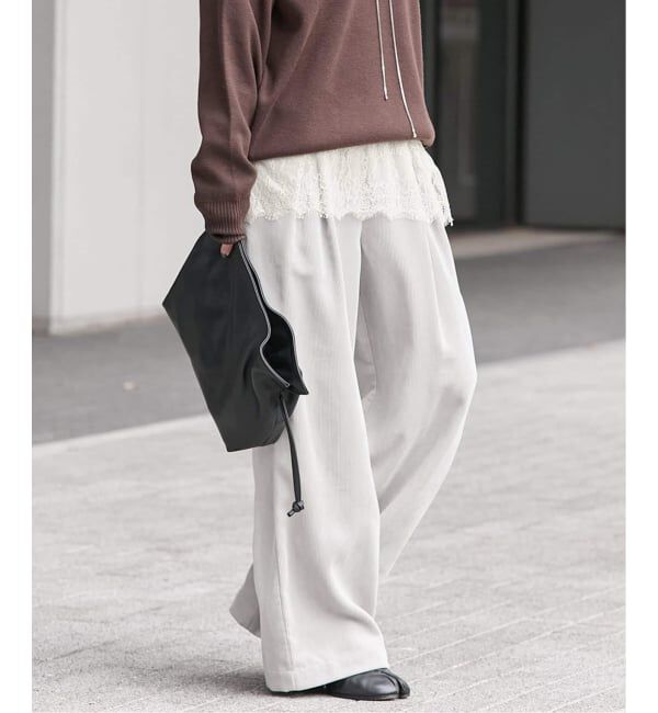 JOURNAL STANDARD「《追加5》レースヘム クルーネックシアーロングT」|Tシャツ・カットソー|