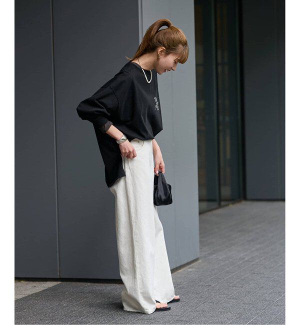 FRAMeWORK「≪追加≫【haru&times;FRAMeWORK】ロゴロンT2」|Tシャツ・カットソー|