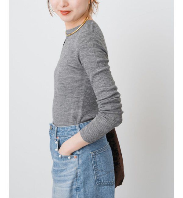 Spick and Span「ウォッシャブルシアーリブニット」|ニット・セーター|