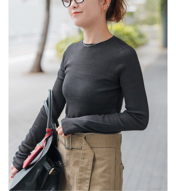 Spick and Span「ウォッシャブルシアーリブニット」|ニット・セーター|