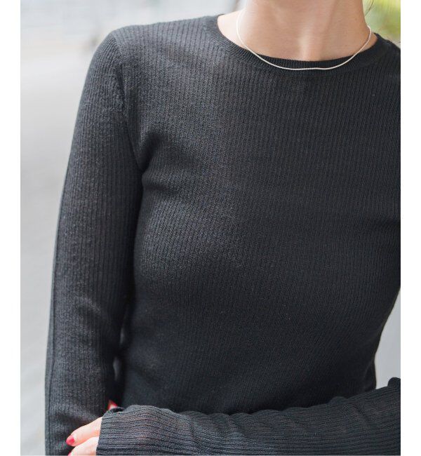 Spick and Span「ウォッシャブルシアーリブニット」|ニット・セーター|