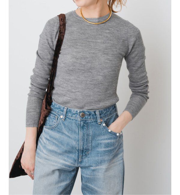 Spick and Span「ウォッシャブルシアーリブニット」|ニット・セーター|