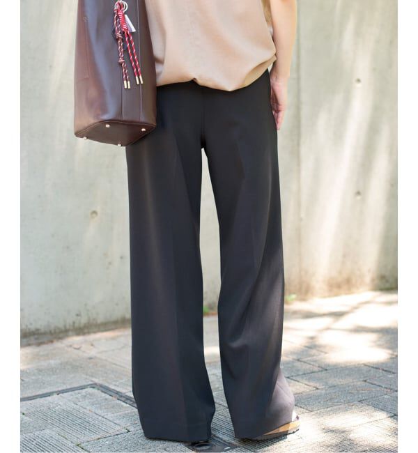 Spick and Span「《追加》ダブルクロスツータックパンツ」|スラックス|