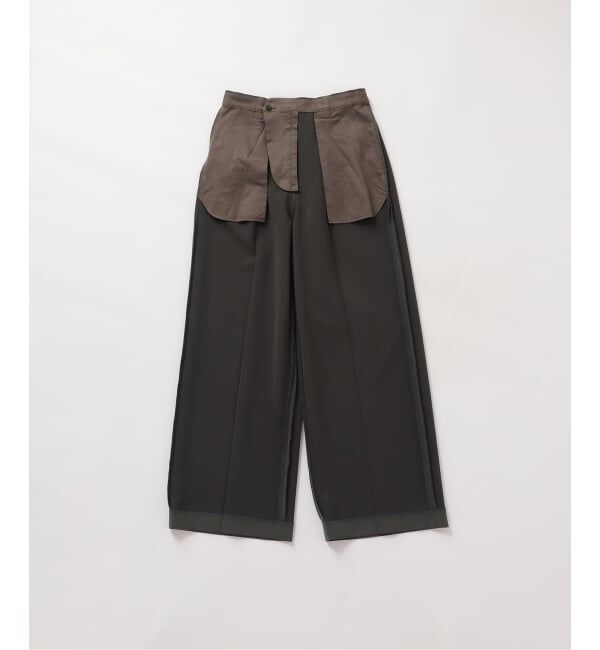 Spick and Span「《追加》ダブルクロスツータックパンツ」|スラックス|