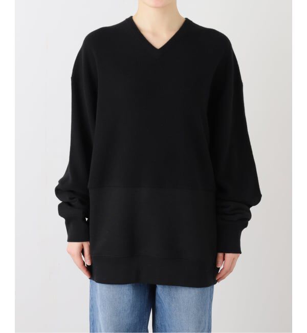 FRAMeWORK「KAYLE WOOL CASHMERE DOCKING SWEAT プルオーバー」|ニット・セーター|