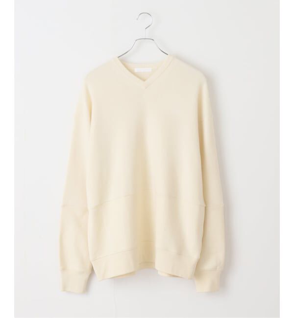 FRAMeWORK「KAYLE WOOL CASHMERE DOCKING SWEAT プルオーバー」|ニット・セーター|ナチュラル