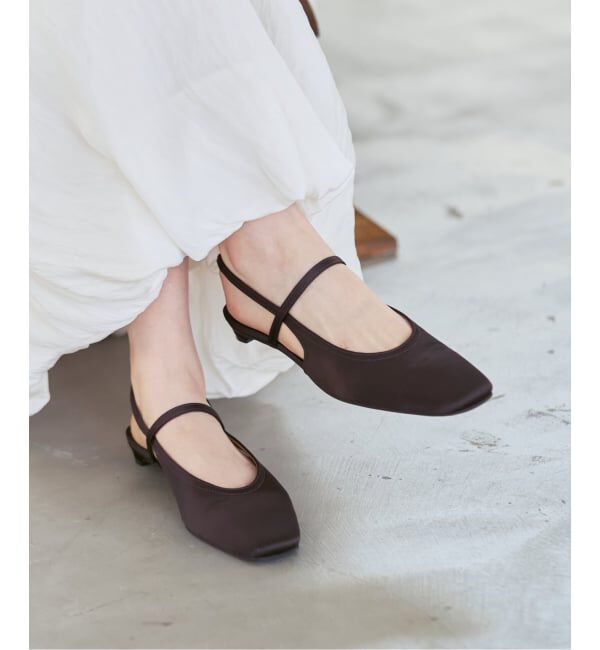 NOBLE「EPURE/エピュレ サテンスリングバック」|バレエシューズ|ブラウン