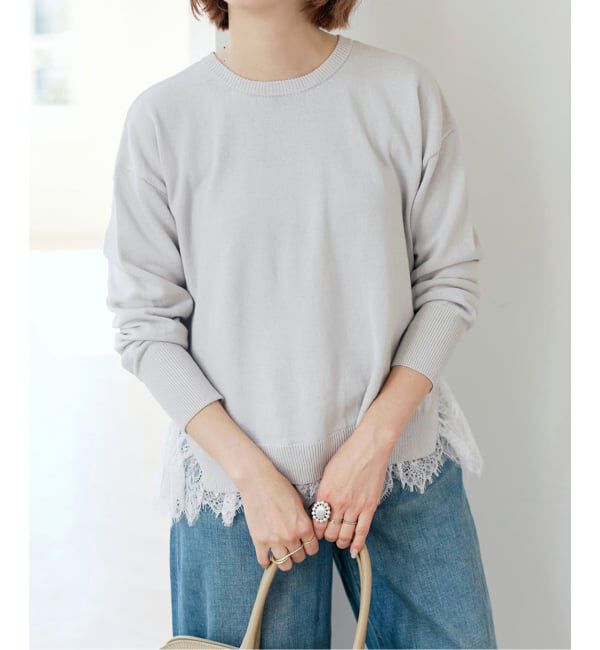 Spick and Span「レースドッキング2WAYカーディガン」|カーディガン|