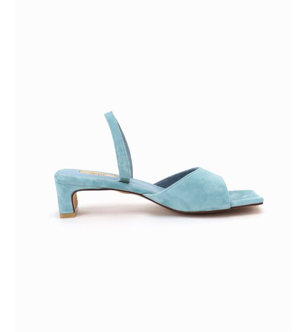 GRISE「《予約》MIDORI UEEDA&times;GRISE4cmレザースクエアスエードサンダル」|サンダル|