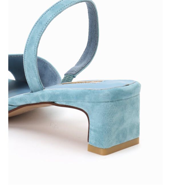 GRISE「《予約》MIDORI UEEDA&times;GRISE4cmレザースクエアスエードサンダル」|サンダル|