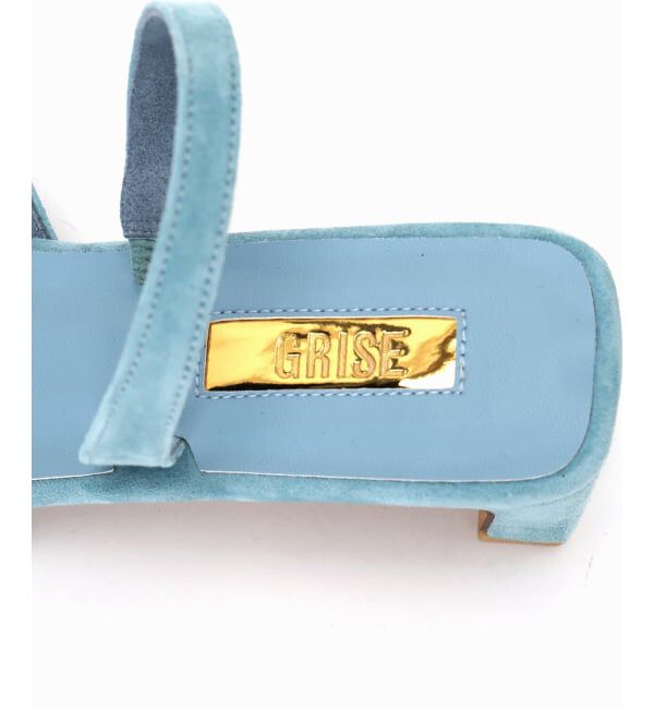 GRISE「《予約》MIDORI UEEDA&times;GRISE4cmレザースクエアスエードサンダル」|サンダル|