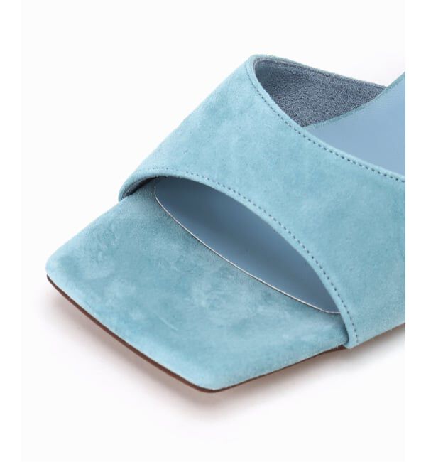 GRISE「《予約》MIDORI UEEDA&times;GRISE4cmレザースクエアスエードサンダル」|サンダル|