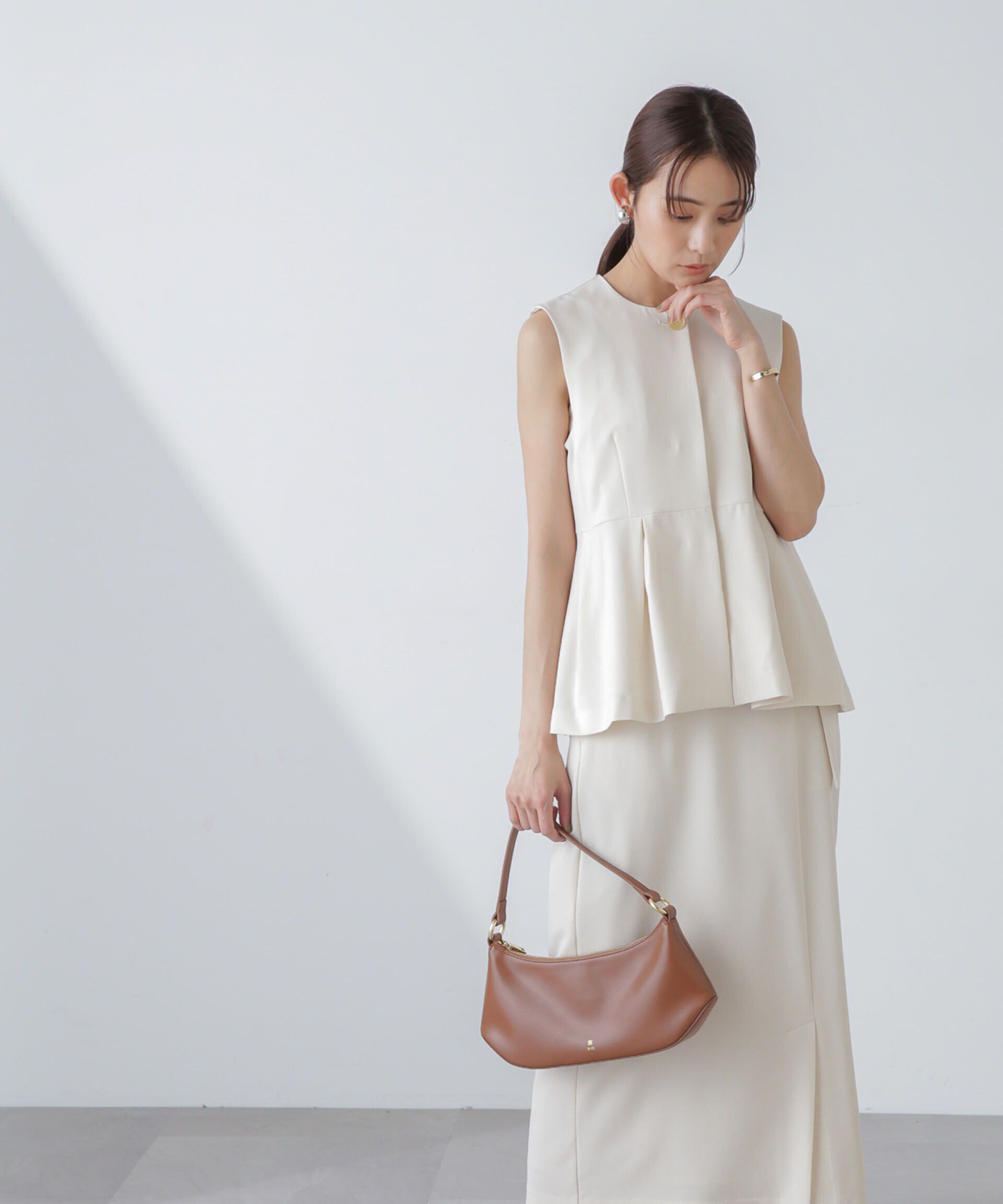 nano･universe「多機能素材ペプラムジレ(セットアップ可）」|ベスト・ジレ|