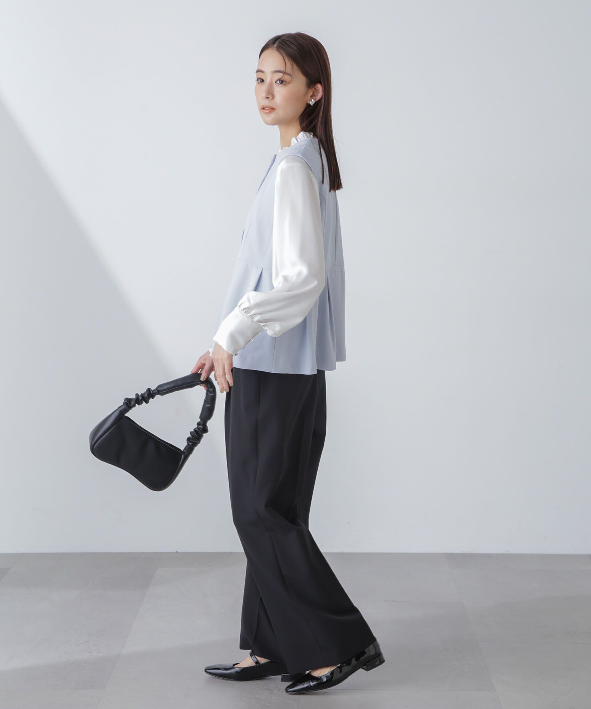 nano･universe「多機能素材ペプラムジレ(セットアップ可）」|ベスト・ジレ|