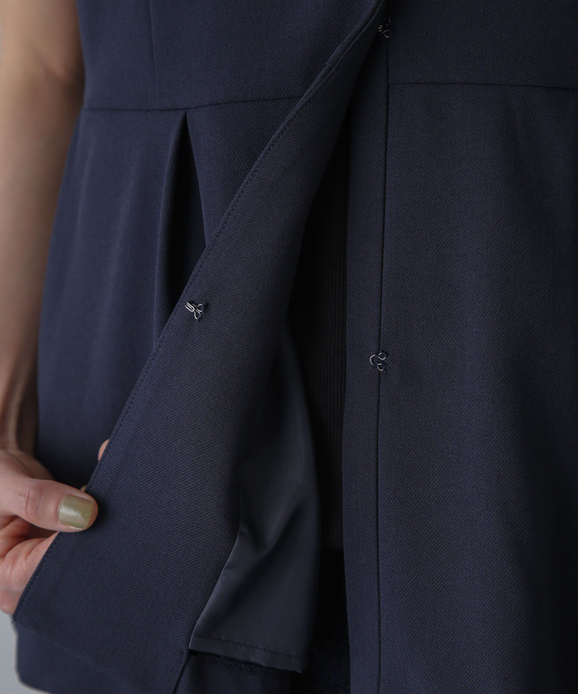 nano･universe「多機能素材ペプラムジレ(セットアップ可）」|ベスト・ジレ|