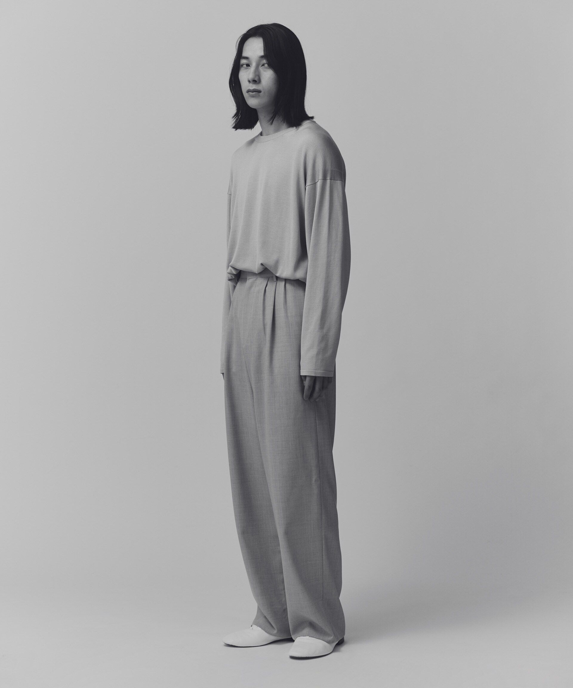 nano･universe「AB.シルクプレーティングリラックスニットTシャツ」|ニット・セーター|