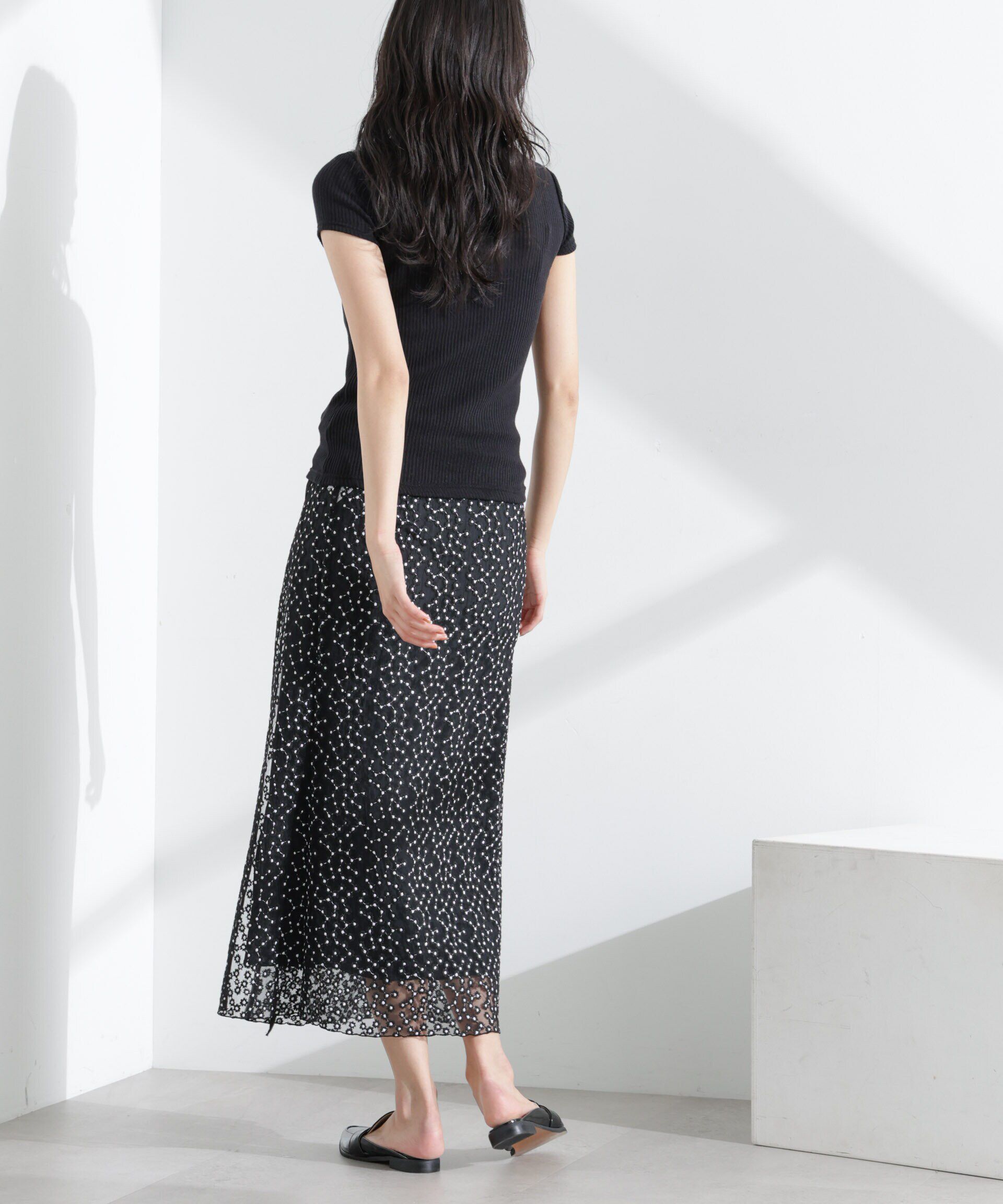 nano･universe「レースラップスカート」|スカート|