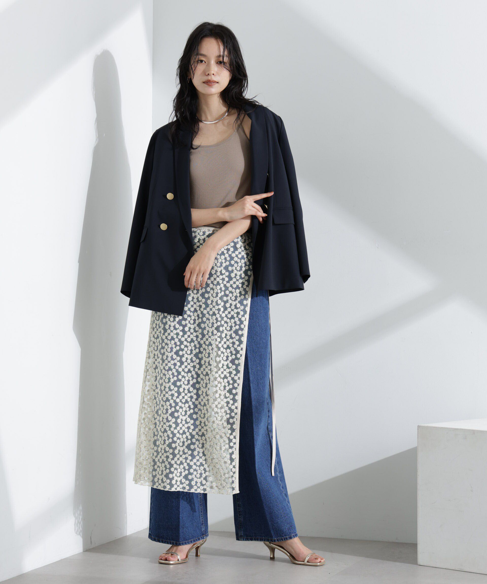 nano･universe「レースラップスカート」|スカート|