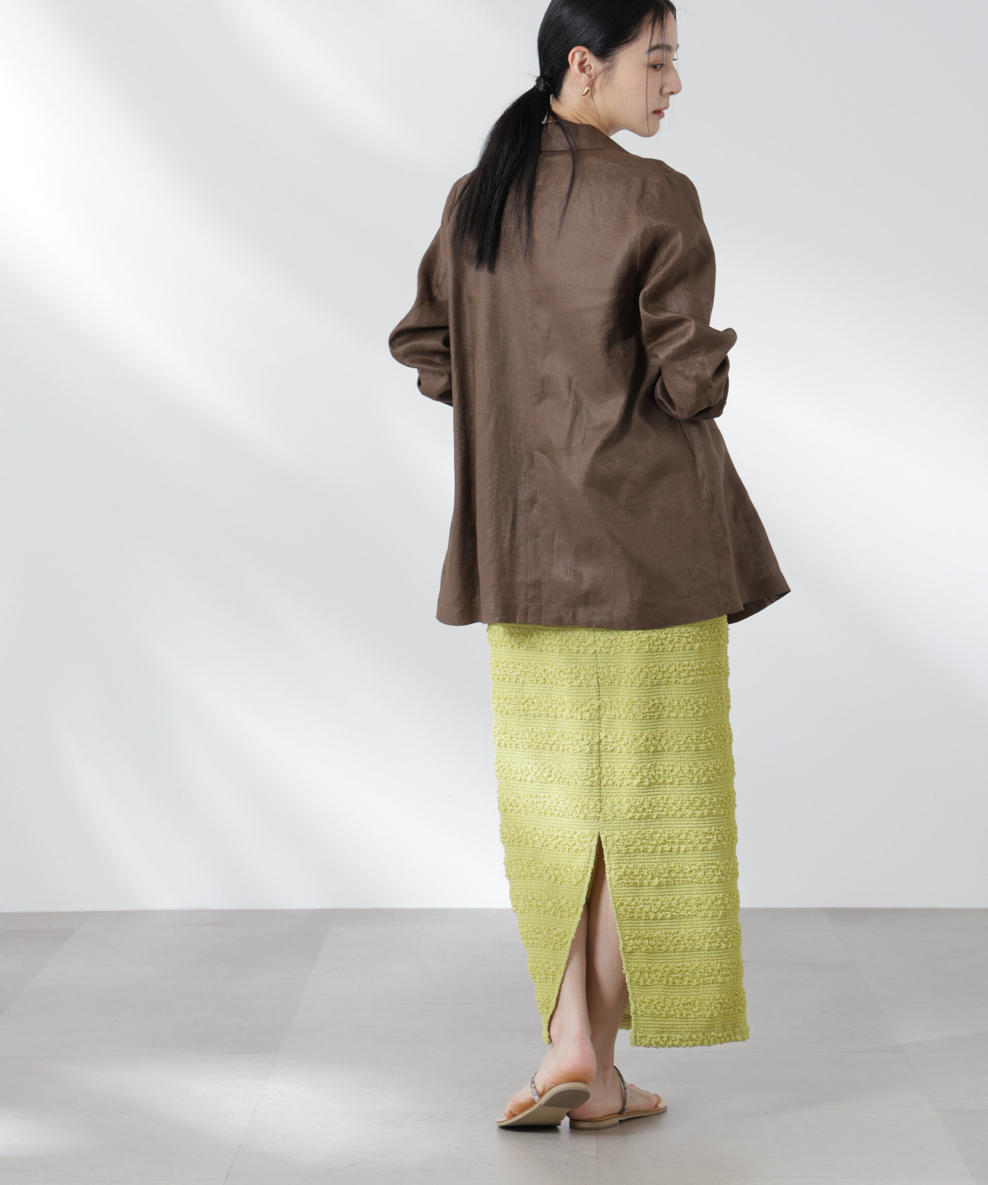 nano･universe「フクレボーダースカート」|スカート|