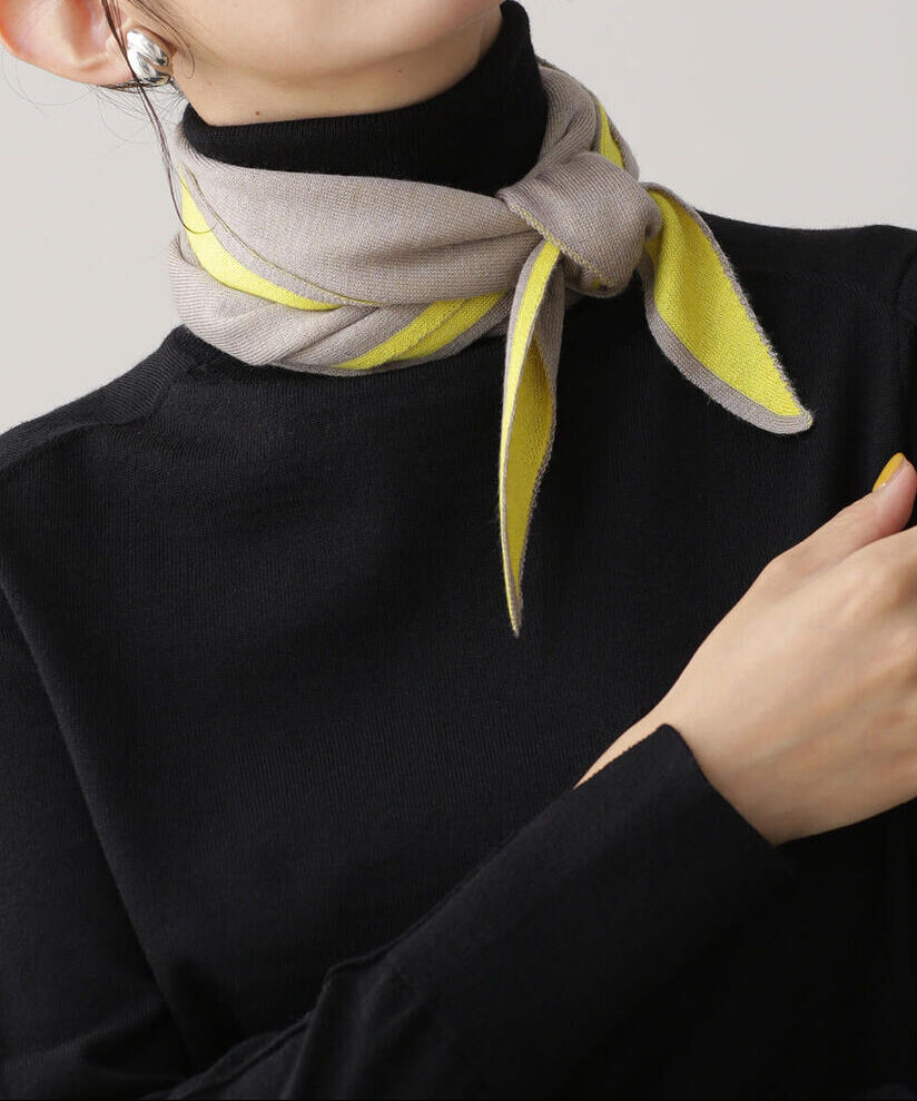 nano･universe「THROW/リバーシブル ニットタイ」|マフラー|ベージュ