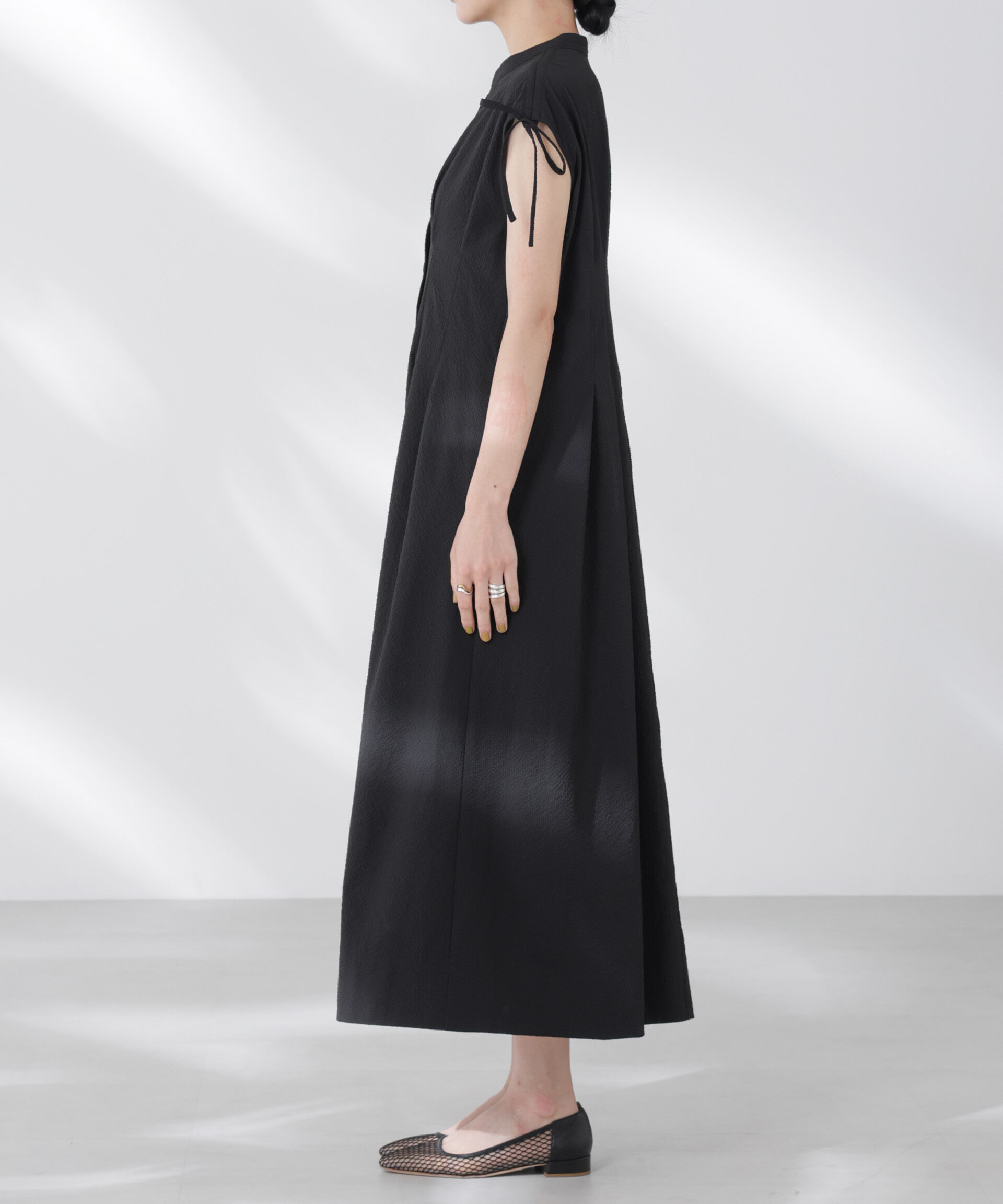 nano･universe「リボンドロストサッカーシャツワンピース」|ワンピース|