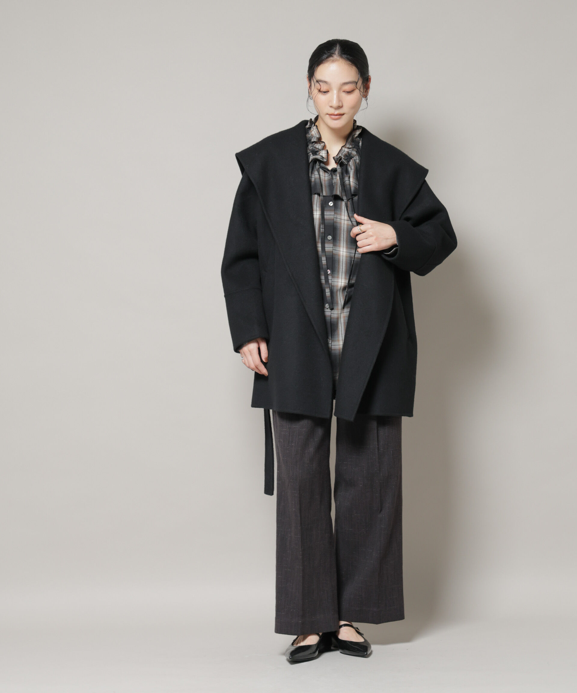 nano･universe「SUPER110blend リバーショールミディコート」|その他|