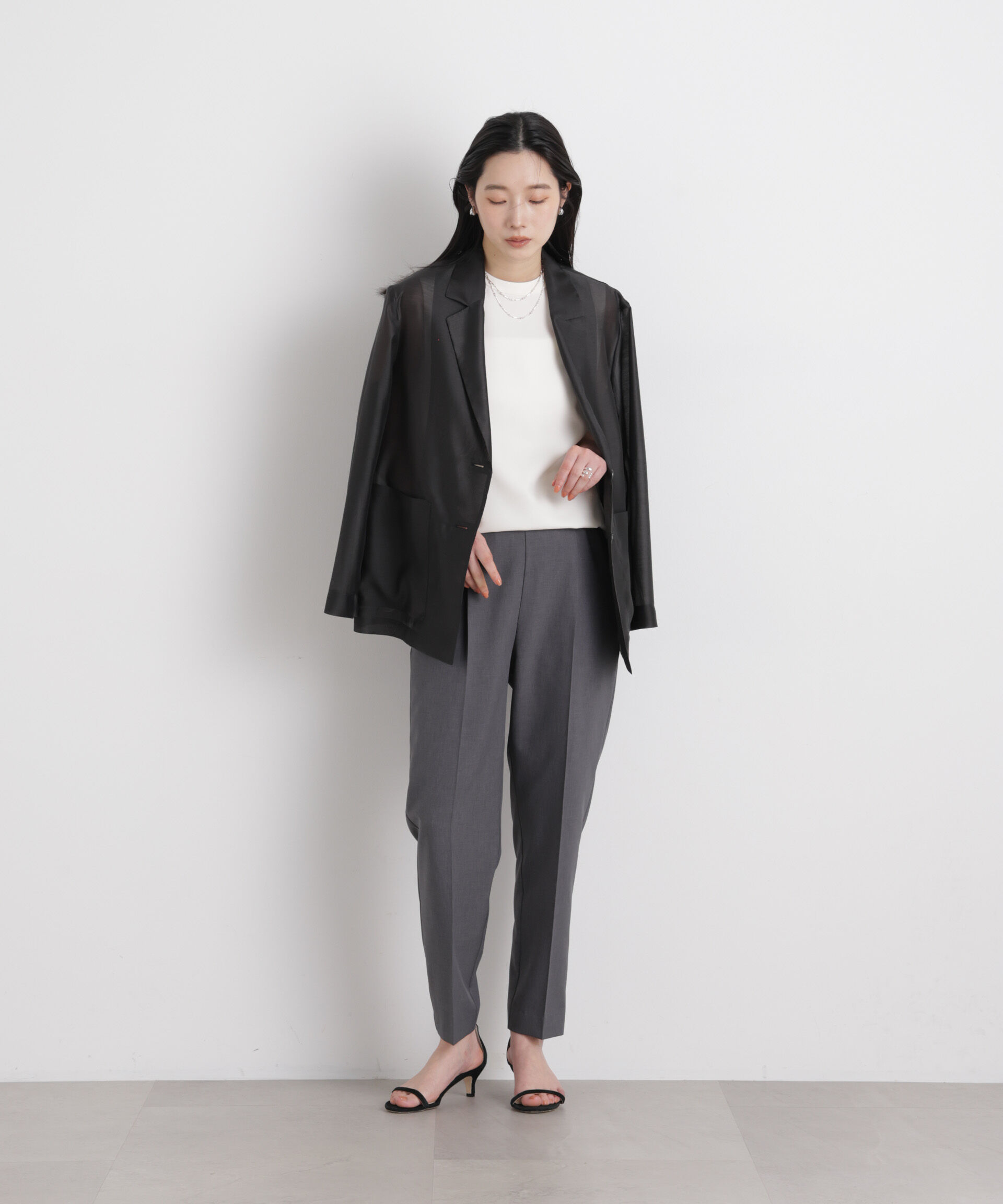 nano･universe「シアーテーラードオーバージャケット」|テーラードジャケット|