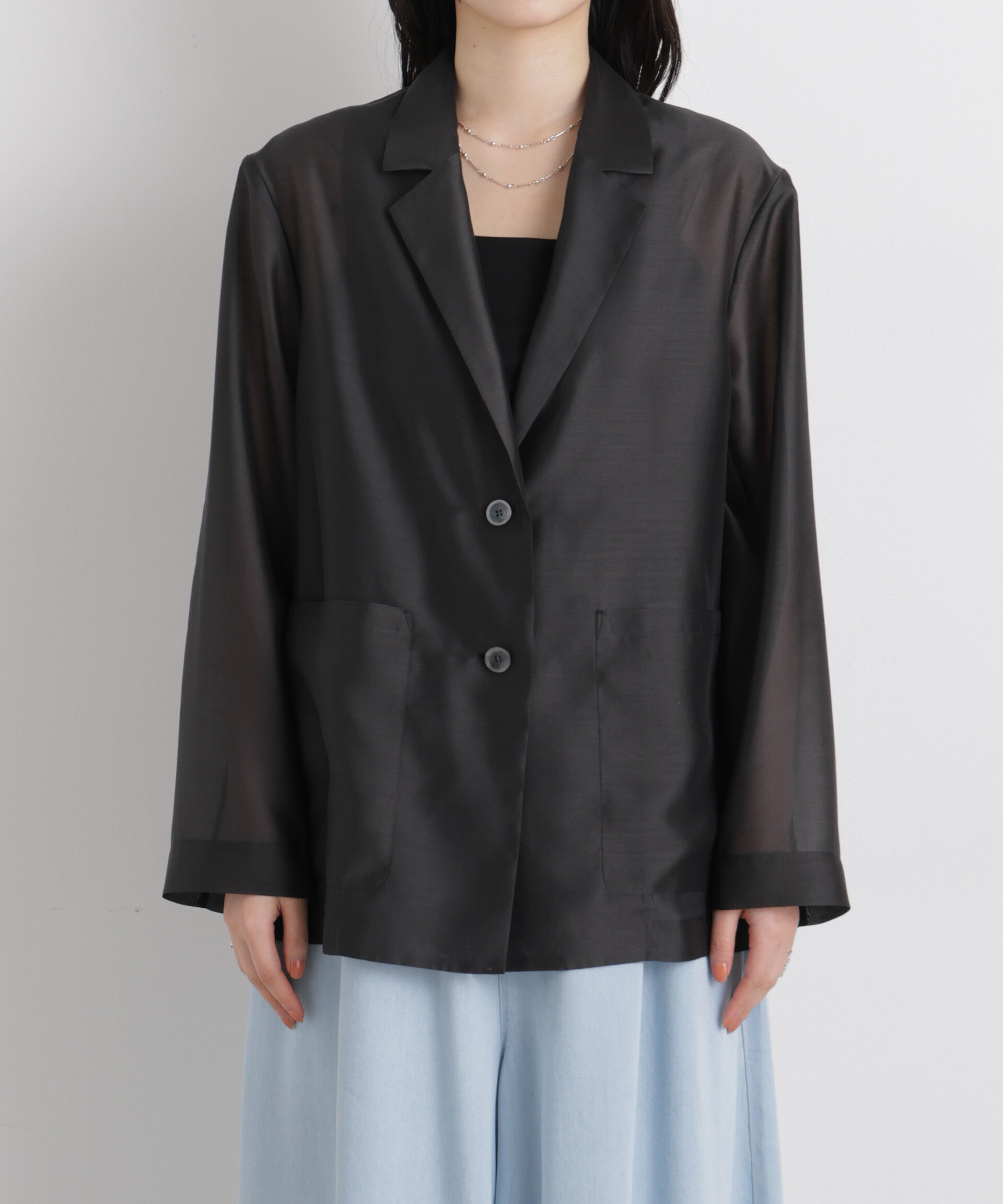 nano･universe「シアーテーラードオーバージャケット」|テーラードジャケット|
