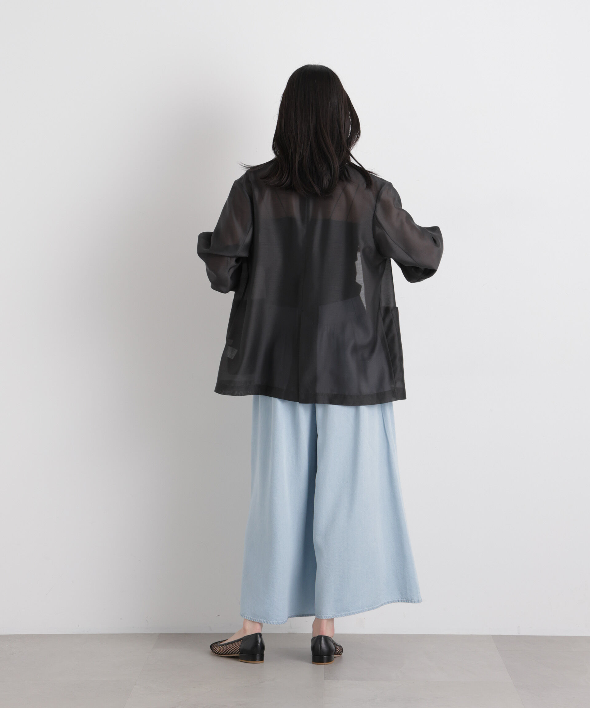 nano･universe「シアーテーラードオーバージャケット」|テーラードジャケット|