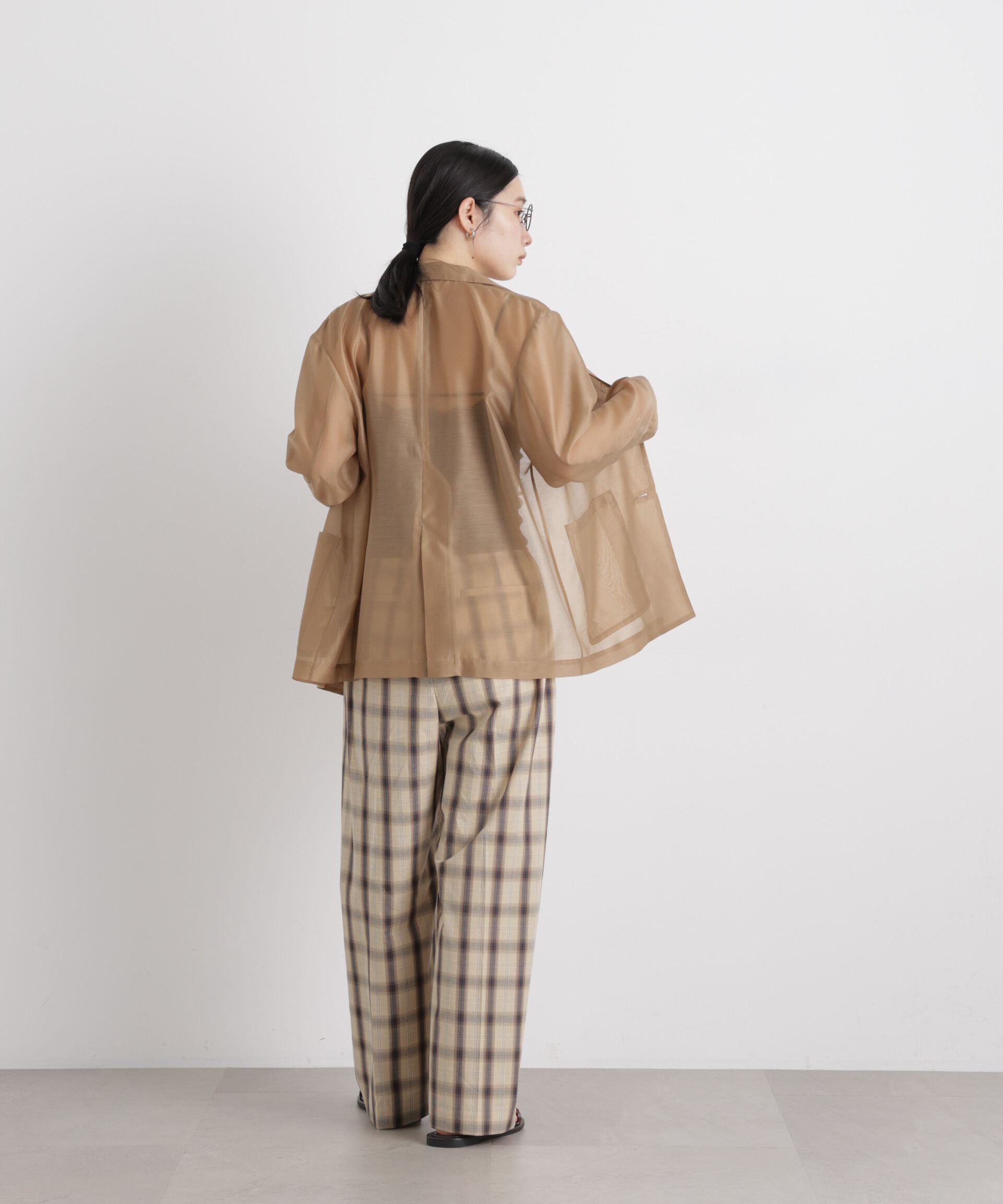 nano･universe「シアーテーラードオーバージャケット」|テーラードジャケット|