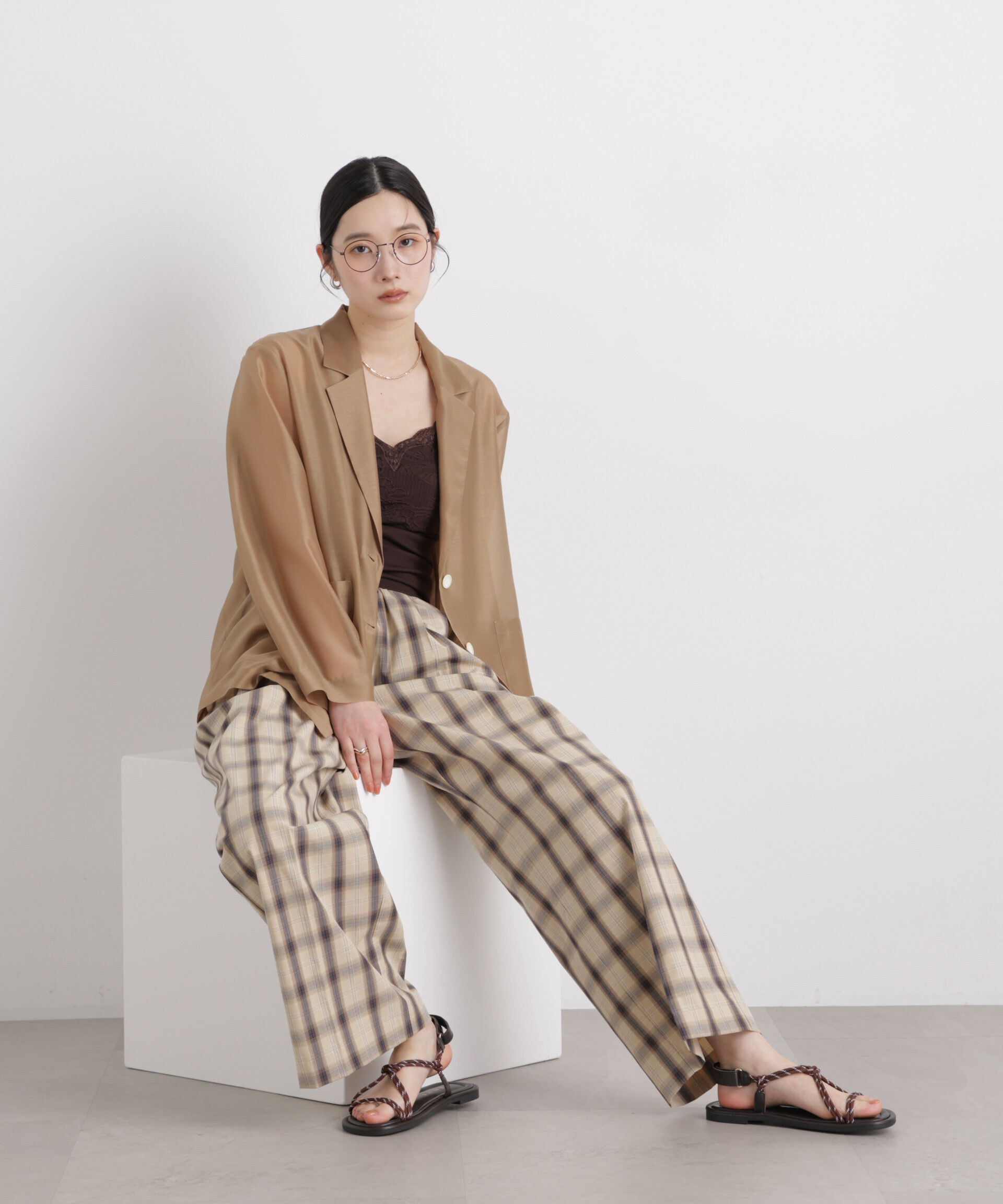 nano･universe「シアーテーラードオーバージャケット」|テーラードジャケット|