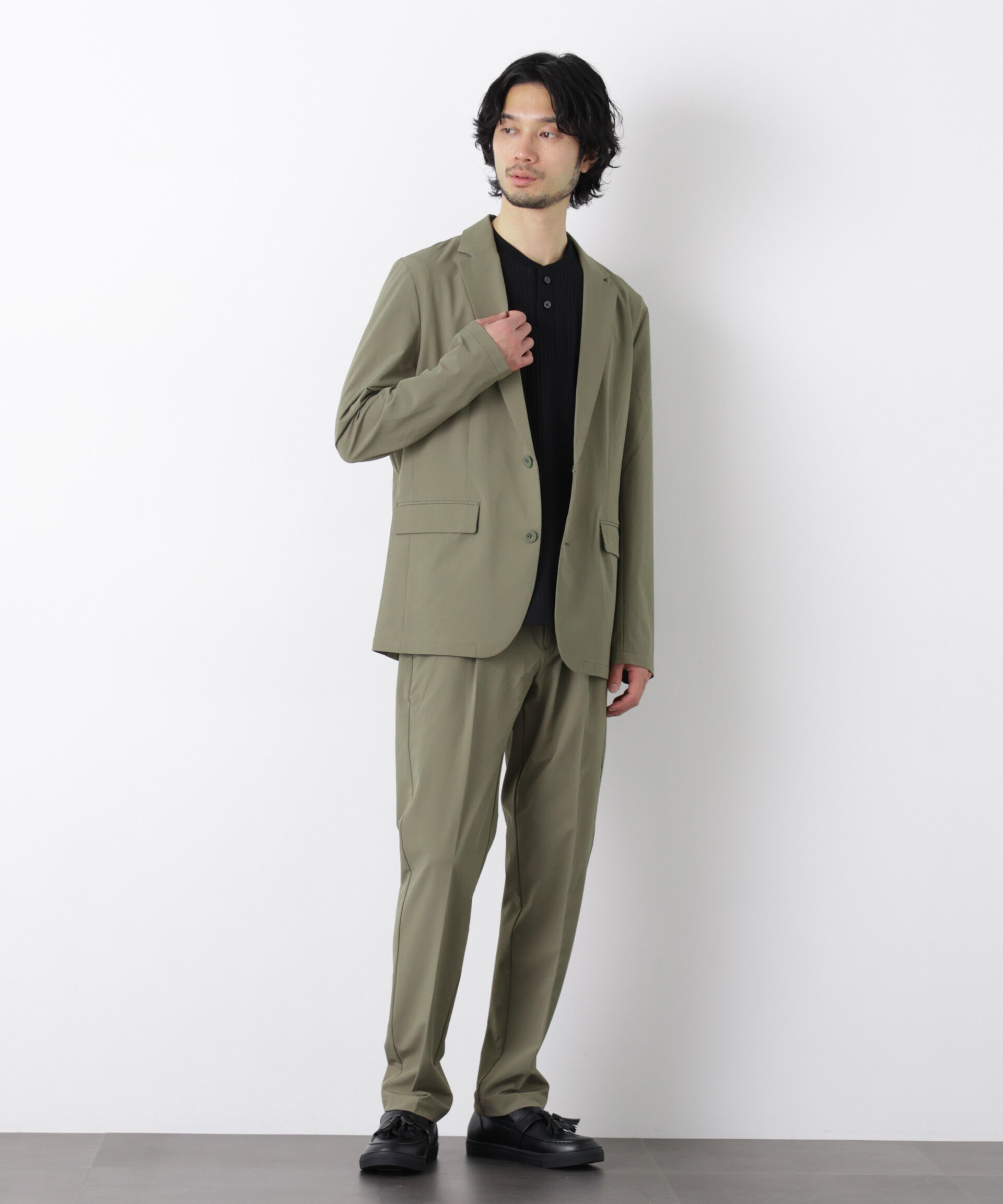 nano･universe「ライトウェイトストレッチ ジャケット（セットアップ可）」|テーラードジャケット|