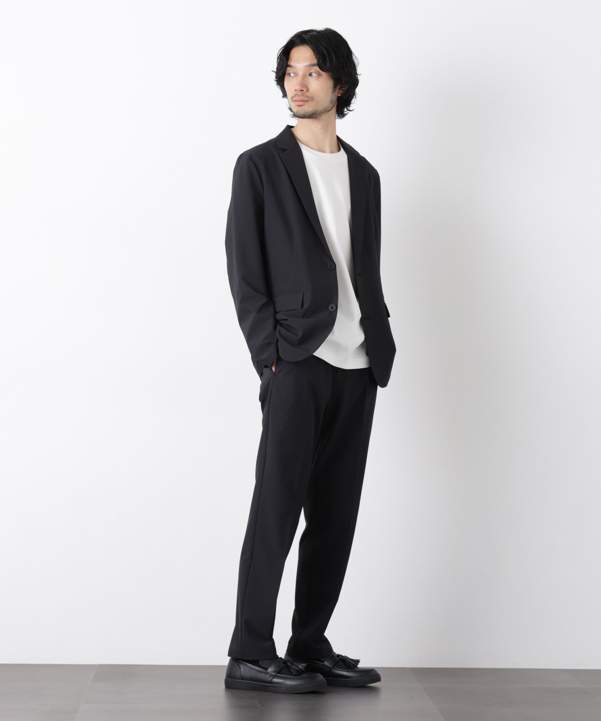 nano･universe「ライトウェイトストレッチ スラックス（セットアップ可）」|チノ|